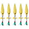 Kelisdi Esche da pesca a mosca in metallo Cucchiaio Spinner Paillettes Esche a mosca con eliche Set di esche da pesca di colore multiplo