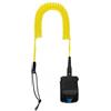 Fzaqwen Paddleboard Leash Corda Coiled Acciaio Interno TPU Rotante Doppio Polsino Confortevole Neoprene con Tasca Adatto Canoa Surf Paddleboard Sport Marini, Giallo
