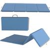 HOMCOM Tappetino da allenamento, pieghevole, con manici, per ginnastica, ginnastica, yoga, MMA, fitness, pilates, rivestimento sintetico, azzurro, 240 x 120 x 5 cm