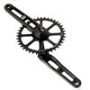 LHHL Strada for Bici Guarnitura for Bicicletta 175mm Lega di Alluminio Braccio A Manovella 40/42/44/46/48/50T Singolo Pignone(Black,46T)
