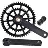 LHHL Mountain Bici Bicicletta Guarniture 165/170/172,5/175mm Integrate Cave Doppio Rotondo Ingranaggio 50-34T 52-36T 53-39T MTB Guarnitura con BB(172.5mm,52-36T)