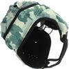 RUNROTOO Casco da Rugby Regolabile per Portiere Calcio Imbottitura in Eva e Poliestere, Design 3d Fori di Ventilazione, Confortevole e Stabile, per Giovani e Adulti