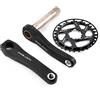 LHHL Biciclette Pieghevoli for Bambini Guarnitura 28T 30T 32T 34T 36T Singolo Ingranaggio 110/127/140/150/155/160mm Integrate Cave Set di Pedivelle(127mm,34T)