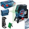 Bosch Professional 12V System Livella Laser GCL 2-50 CG,senza batteria e caricabatteria, laser verde, da interno, con app, supporto, raggio d'azione visibile fino a 20 m, in L-BOXX