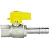 MBM rubinetto valvola gas 1/2'' f portagomma tubo 13 x 19,5 bianco GPL metano diritto en 331 GAS