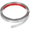 QUARKZMAN Bordatura metallo Da Parete 4m X 15mm Autoadesiva Modanatura Bordatura In Acciaio Inox Finitura Elettroplaccata Fascia metallo Per Bordo Cornice Specchio Soffitto Parete, Argento