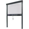 AvosDim.com stores, rideaux, moustiquair Zanzariera a Rullo in alluminio, Grigio antracite - L80 x A130cm, anti Insetti, Riducibile per finestra, Avvolgimento Verticale