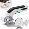 GOMETY Forbici elettriche, taglierina senza fili, 3,6 V/2,0 Ah, con lama di ricambio, taglierina universale ricaricabile per tessuto, carta, cartone, moquette, pelle, feltro