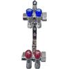 AQUA HEATING Set Collettore Acqua Riscaldamento PEX 1" x 16 mm Distributore D'Acqua In Ottone Nichelato Con Mini Valvole Integrate Fascio Distributore Blu 2 Circuiti Rosso 2 Circuiti H2541B2R2