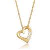 DIAMORE Elli DIAMONDS Collana Donne Cuore amore con Diamante (0,045 ct.) in Oro Giallo 585