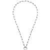JEWELS BY LEONARDO Leonardo Jewels BY JEWELS by Collana Clip & Mix Estrella - Collana a clip in acciaio inossidabile argentato - in maglia ovale effetto chunky - 45 cm di lunghezza - Gioielli da donna - 019746
