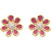 LUXENTER Pendientes Kacel de Plata de Ley 925 acabados en oro amarillo de 18k