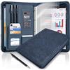 Leathario Cartella Portadocumenti A4 in Pelle PU Portablocchi Unisex per Ufficio Conferenza Cartellina Custodia Organizzatore con Quaderno regalo uomo e donna