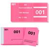BEIMEIII Tombola sfusa 1-100 numeri doppi tombola perdendo 5 x 10 cm blocchetti numerati demolizione tombola premi per eventi, feste, lotterie, blocchi di ricevute (rosa)