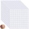 Febbya Punti adesivi biadesivi, 1000 pezzi, 10 mm, trasparenti, rimovibili, adesivi per palloncini, per feste e fai da te, carta, vetro, residui di metallo