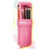 Generico TINTA UNITA Astuccio Rotolo Completo di 24 pastelli + 1 matita - rotolo colore ROSA CARICO