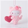 Sanrio NUOVO! Charm peluche Sanrio Hello Kitty cuore leopardo soffice boa mascotte...
