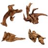 WestCH 4 Pezzi 10-15CM Legno per Acquario, Piccoli Legni Naturali per Acquari, Forma Naturale, per Acquario Paludari e Terrari Bacini Rettili, per Pesci Gamberetti