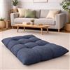 HAPPYRELAX - Cuscino per Cani Taglia Media in Policotone Fresco e Resistente Lavabile (80x55cm, h15cm) Cuccia Cane Interno Imbottita in Fiocco di Poliestere, Cuscino Cane Made in Italy (Grigio Scuro)