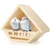 Chihutown Casetta per colombe in legno, casetta per uccelli impermeabile per esterni, nido per piccioni, adatto per uccelli di piccole e medie dimensioni, forniture sicure per uccelli da cortile, decorazione da