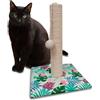 Croci Tropical - Tiragraffi per Gatti Adulti, Grandi e Piccoli, Tappetino con Albero 42 cm e Corda con Pallina Gioco Calmante Gatto, Graffiatoio in Sisal, Giochi per Gli Animali da Casa