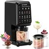 ROTTOGOON Gelatiera con 3 bicchieri, 10 programmi per gelato, sorbetto, gelato e Frozen Yogurt, 2 in 1, per la casa con mix in funzione e programma di pulizia automatico