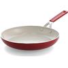 KitchenAid Aluminium Padella Ceramica Antiaderente, 28 cm, Senza PFAS, Compatibile Induzione, Manico Acciaio Inox, Adatta Forno, Lavabile Lavastoviglie, Empire Red