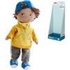 HABA Bambola Bruno - Fantastica bambola di stoffa da 30 cm per bambini - Facilissima da mettere e da estendere, facile da pulire e lavabile, a partire dai 18 mesi - 2011832001