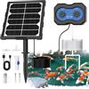 Boadw Pompa Ossigeno Solare 3W 2200mAh - Aeratore per laghetto Ricaricabile - 146 modalità per ricircolo Acqua, Acquario e Allevamento ittico