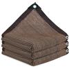 DYINDUN Rete Ombreggiante 120 x 145 cm Antistrappo e Protezione Solare Privacy Pulisce Facilmente Rete Parasole per Giardino per Fiori Colture Serre Posto Auto Coperto Piscina, Marrone