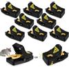 Flintronic Trappola per Topi, 8 Pezzi Trappola Ratti Riutilizzabile, Trappola per Topi per Interni ed Esterni, Trappola Ratti da Esterno, Cucina, Magazzino, Giardino