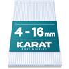 Karat - 1 pezzi - Piastre da serra ad alta formabilità - 60,5 x 121 cm - Pannelli alveolari doppi in policarbonato (6 mm, trasparente)