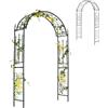 HOMASIS Arco da Giardino, Sostegno per Piante con Tubo in Acciaio Ondulato, Arco per Rose Rampicanti, Decorazioni Giardino per Feste, Matrimoni (143 x 40 x 234 cm)