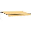 vidaXL Tenda da sole retrattile sabbia 500 x 300 cm poliestere e acciaio, giardino e terrazza, tenda da sole retrattile moderna colorata, tenda parasole regolabile, tenda da esterno, resistente alle