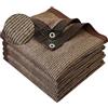 ZGYWWDD Telo Ombreggiante Esterno Rete Ombreggiante,Telo Esterno Con Occhielli Resistente Raggi 80% UV Vela Ombreggiante, per Giardino/Pergola/Serra/Balcone/Cortile (Marrone, 2×2m)