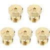 M METERXITY 5-Pack Kit di Conversione per Ugelli A Gas Propano, 1.35 Mm/0.05 in Kit di Conversione per Ugelli in Ottone per Stufa A Gas Propano Lpg/Tubo Scaldabagno [M6 x 0.75mm]