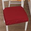PETTI Artigiani Italiani Cuscini per Sedie con Elastico in Tinta Unita, Coprisedia 40x40 cm, Set da 2 Pezzi, Lavabili, 100% Poliestere, Bordeaux