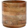 Serene Spaces Living Grande cachepot in legno di mango, vaso in legno naturale per fiori e piante finte, piante da interno in vaso, decorazione rustica per casa, ufficio, ristorante, misura 22,9 cm di