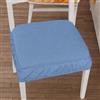 PETTI Artigiani Italiani Cuscini per Sedie con Elastico in Tinta Unita, Coprisedia 40x40 cm, Set da 2 Pezzi, Lavabili, 100% Poliestere, Celeste