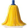 VIGAR - Ricambio per mocio - 8 x 8 x 28 cm - Goldstar - Strisce morbide - Massimo Assorbimento - Lunga Durata - Pulizia di Tutti i Tipi di Pavimenti e delicati - Blu e Giallo