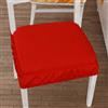 PETTI Artigiani Italiani Cuscini per Sedie con Elastico in Tinta Unita, Coprisedia 40x40 cm, Set da 6 Pezzi, Lavabili, 100% Poliestere, Rosso