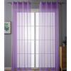 Gardinenbox 203322 - Set di 2 tende trasparenti per soggiorno e soggiorno, in voile, con occhielli, chiusura a nastro, 245 x 140 cm (altezza x larghezza), colore: viola, 203322