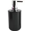 MSV - Dispenser di Sapone INAGUA - Compatibile con Gli Accessori Inagua - Dimensioni Standard - Ø 7 x 18 cm - Nero - Materiale PS Resistente - Ideale per Il Bagno