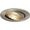 Molto Luce Plafoniera quadrupla 230 V piatta e orientabile, diametro 88 mm, effetto alluminio inox