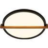 Briloner - Lampada da soffitto a LED con legno, luce indiretta, bianco caldo 3.000K, plafoniera, lampada da soggiorno, pannello LED,