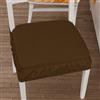 PETTI Artigiani Italiani Cuscini per Sedie con Elastico in Tinta Unita, Coprisedia 40x40 cm, Set da 6 Pezzi, Lavabili, 100% Poliestere, Marrone