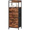 Somdot Cassettiera Salvaspazio, Settimino Armadietto Camera da Letto, Mobiletto con Cassetti in Tessuto, 29P x 38,7l x 92,3H (4 Cassetti), Effetto grano di legno