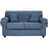 Liberoshopping Divano 2 posti sfoderabile in tessuto imbottito larghezza 150 cm Blu balena