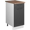 Vicco Mobile base Fame-Line, Grigio scuro/Bianco, 40 cm