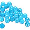 QUARKZMAN Perline di Vetro, 1 Set Gemme di Vetro Tonde Azzurro Chiaro 0.60lbs (0.63) Biglie di Vetro Ciottoli per Riempire Vasi Decorazione per Acquari Artigianato Fai-da-Te